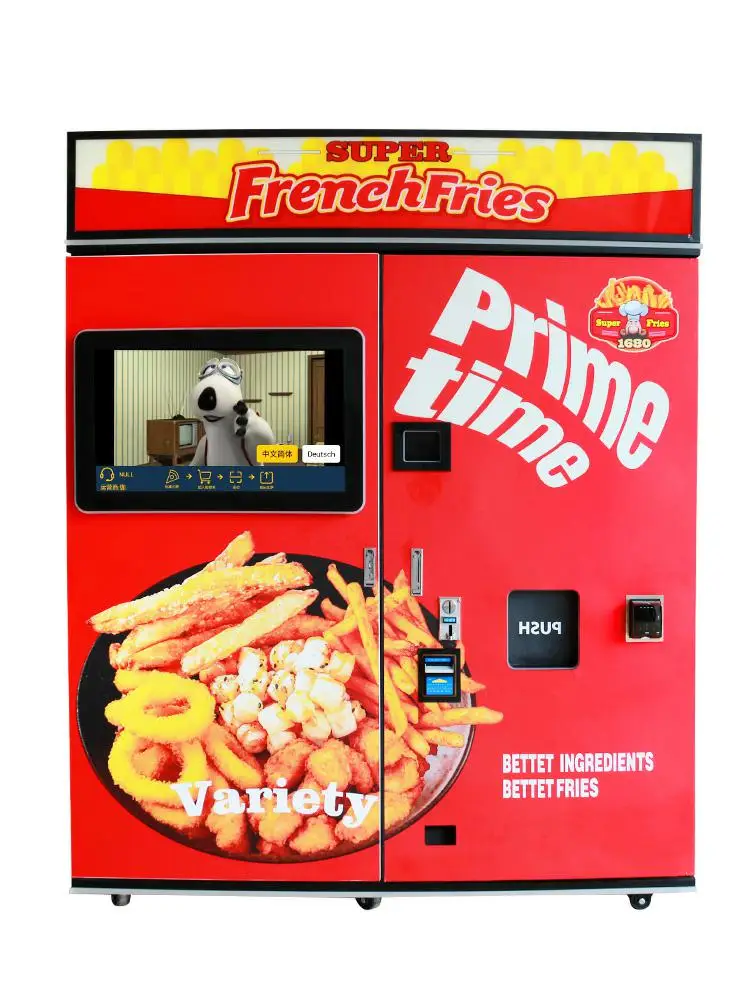 Unmanned Self-Service Fries Vending Machine Automatic Sale Chips Machine Scan Code Self-Service Sale Chips Machine Commercial