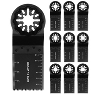 HLZS-Multitool Blades,10Pcs Oscillating Saw Blades,Professional Wood Metal Multi Tool Blade Universal Quick Release Saw Blade