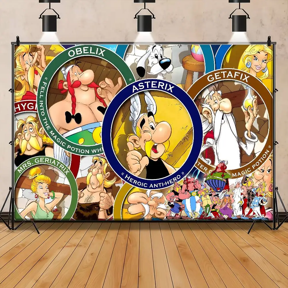 Fondos de fotografía Asterix Obelix decoración del hogar de Año Nuevo cabina de fotos accesorios de fondo fotográficos