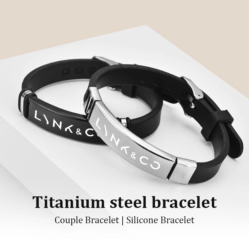 Car Logo Men Stainless Steel Link Wristband Gift Accessories For LYNK&CO 01 Phev 02 03+ 05 06 09 EM-P PHEV 09 MHEV