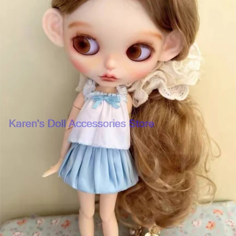 

2026 new arrival lady style 2pcs Blythe/landoudou Floral top+bud dresss(Fit for Lulu,ymy24,Ob22,24,26,zone, Jenny)