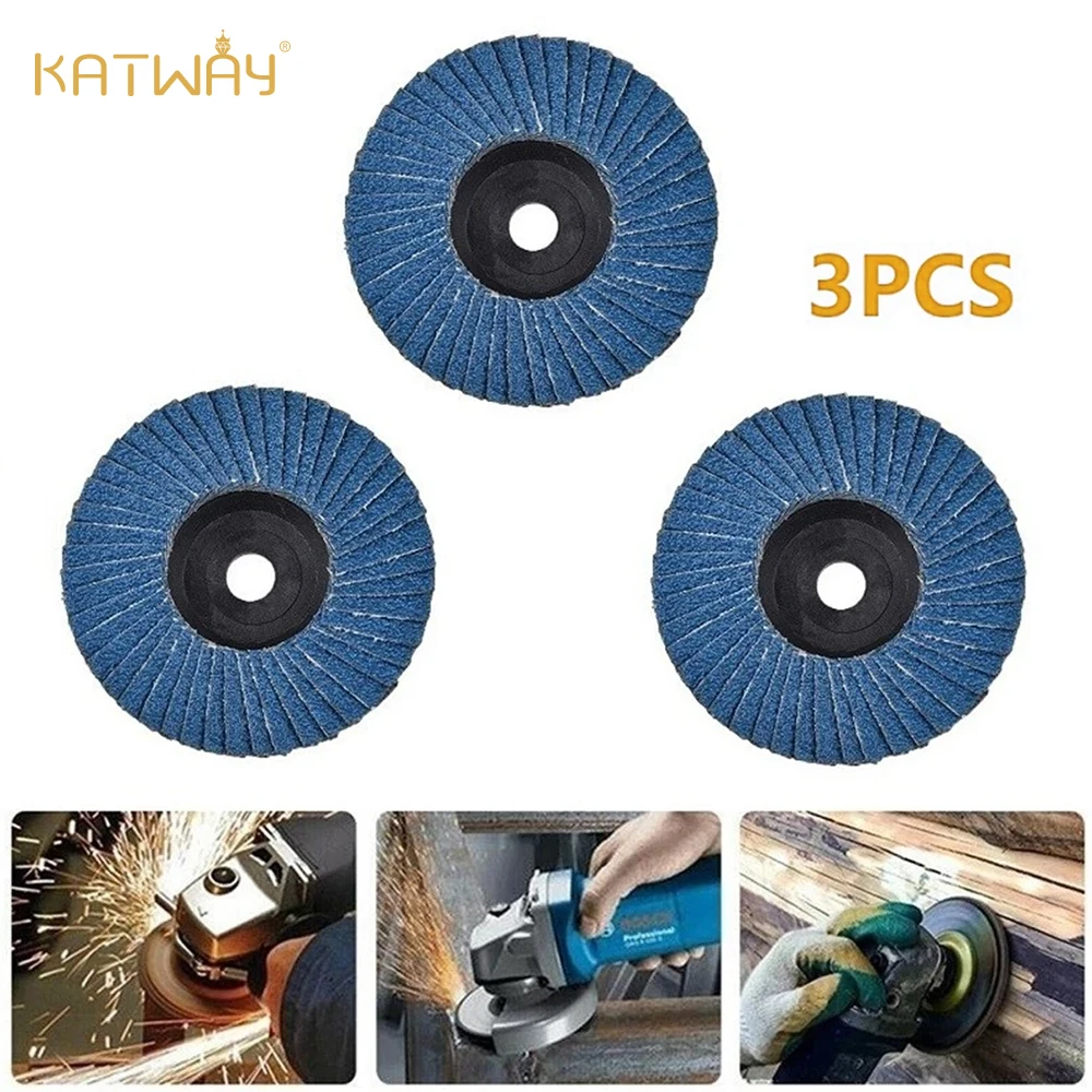 

KATWAY 3 Inch 75mm Flat Flap Discs 3pcs Grinding Wheel Wood Cutting Abrasive Tool Angle Grinder Sanding Polishing HH-AA84