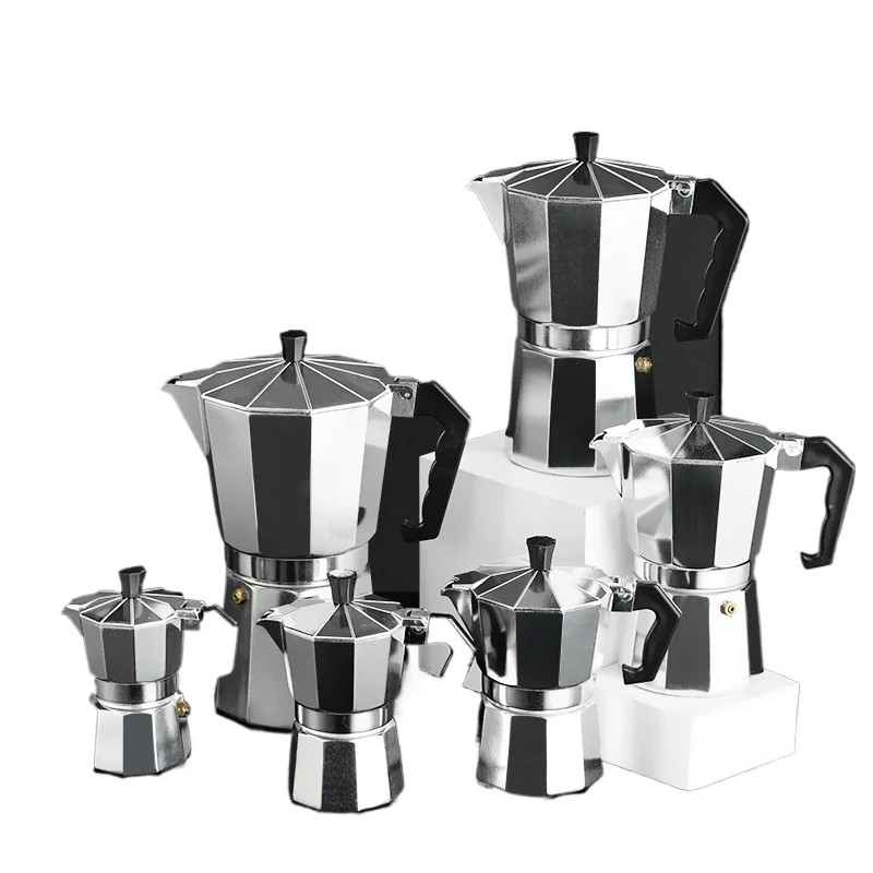 חומר אלומיניום סיר מוקה קריסטל זכוכית העליון סטובוטופ מוקה בית קפה איטלקי קלאסי עבור 1-9 כוסות בר מטבח בר