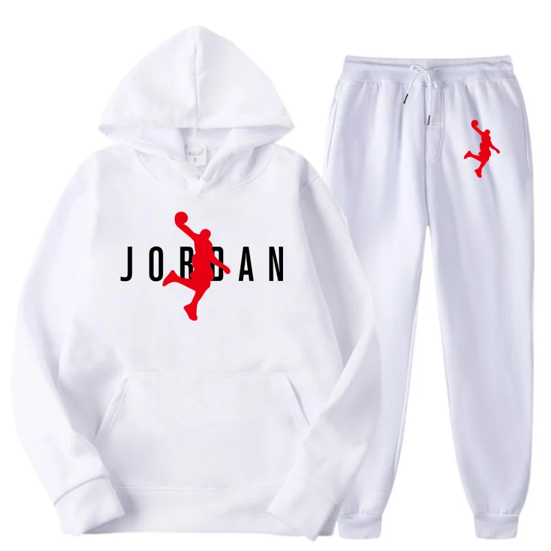 Spring Autumn Long sleeve Sweatsuit set 2 pieces man sports suits Men Fashion Trend O-Neck Oversized Korean Style