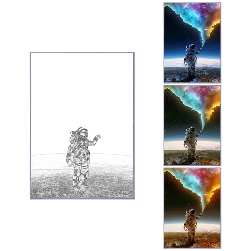 

KYCOR-USB-штекер с затемнением, романтический дом, светодиодный красивый город, ночной вид, световая картина, HD-картина, украшения с узкой рамкой, лампа