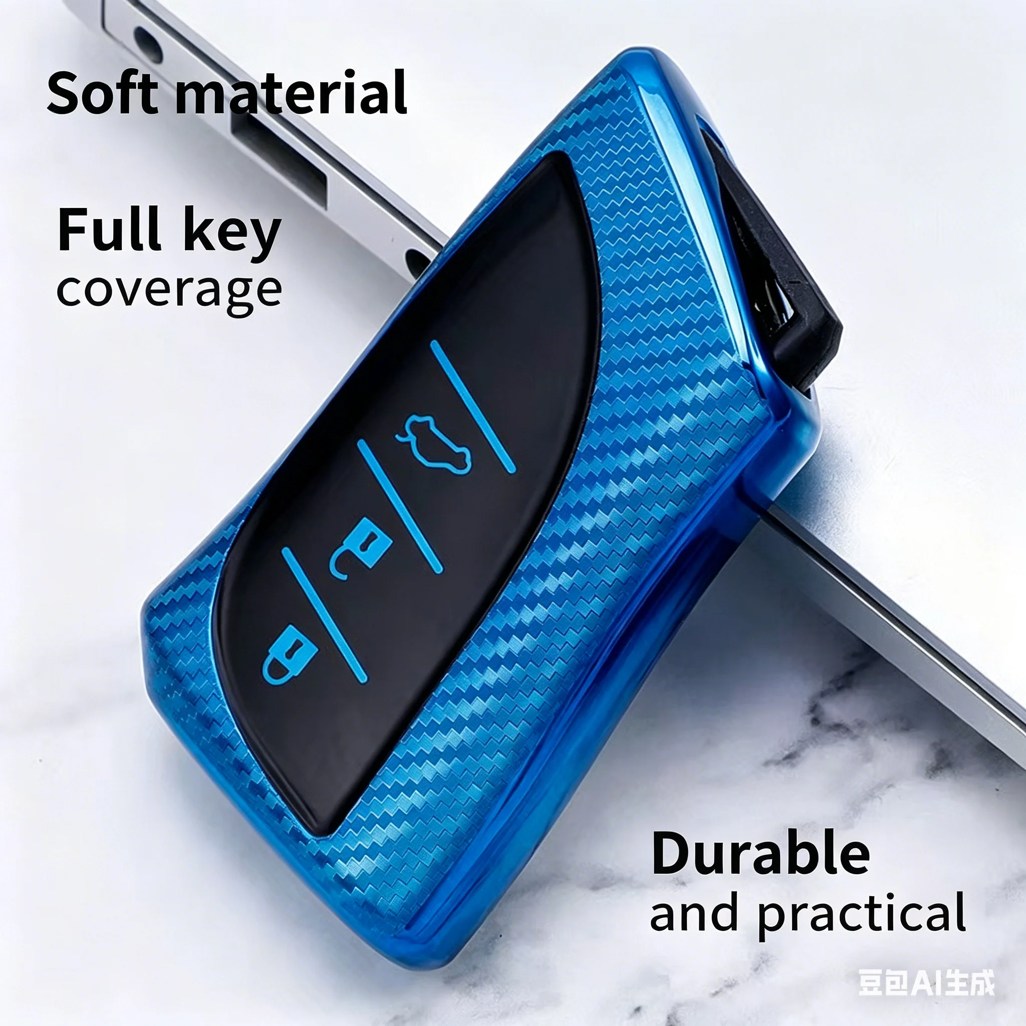 

Full coverage car key case suitable for Lexus 2019 UX260h New ES200 ES300h carbon fiber keychain cover interior accessories