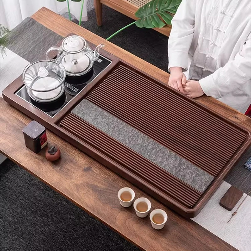 Wooden Drainage Tea Tray Cafeteria Serving Tea Tray Vintage Tea Tray Tableware Living Room Hospitality Bandejas Home Products