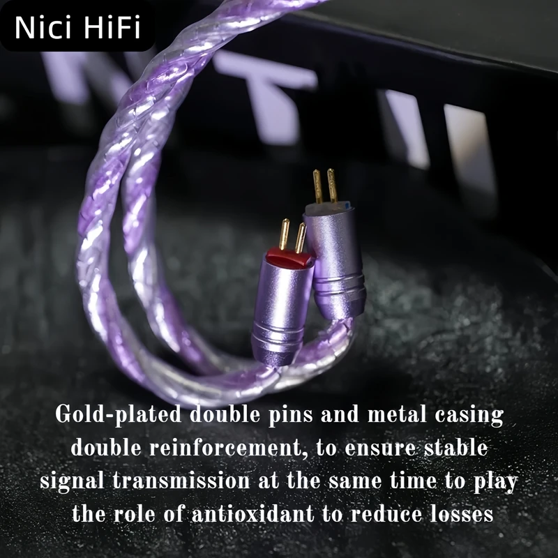 Nici HiFi-30 6 Core cable In-Ear Headphone Extension Cable 3.5/4.4mm to 2Pin/HD650/HD800 for Delci Explorer DaVinci Himalaya - Image 4