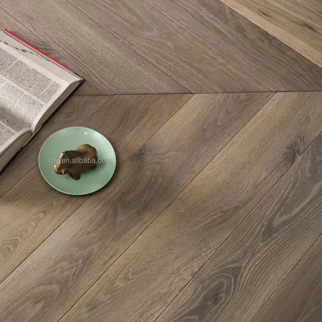 Lantai Kantor Kayu Parket Oak Modern Versi Khusus Kelas CD dengan Pewarnaan Reaktif dan Finishing Disikat