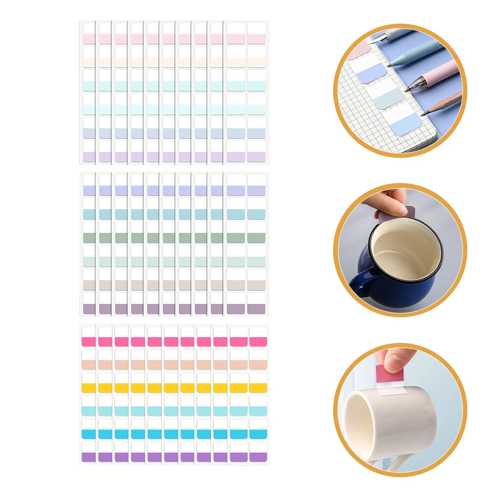 

360pcs Index Tabs Sticky Page Markers Writable File Flags Label Stickers For Notebooks Books Folders Office School Supplies