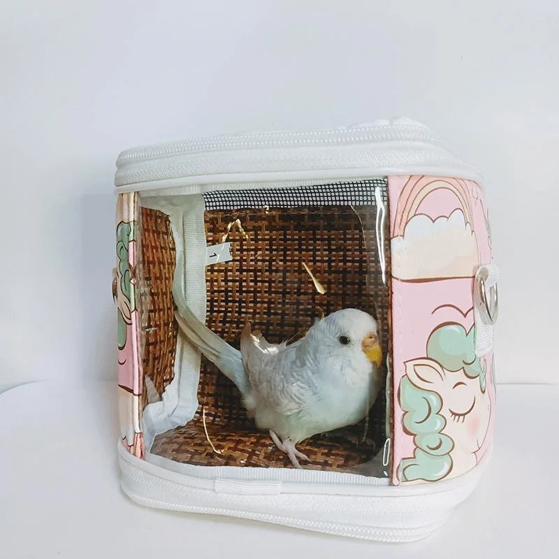 Lightweight  Birds Carrier Bag Pet Bird Cage  for Tiny Birds Hamsters Guinea Pigs Lizards Travel Portable Pet Parrot Backpack