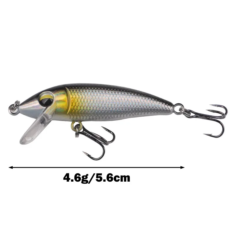 OUTKIT New Legend Minnow 56mm 4.6g Floating Mini Wobbler Fishing Lure Artificial Hard Bait Trout Crankbait Fishing Tackle