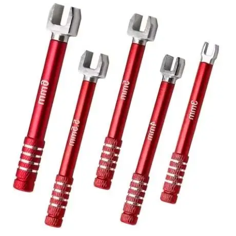 Medium Carbon Steel Open-End Wrench Set 3/4/5/5.5/6mm for 1/10 RC Crawler Car - Set of Turning And Lever Wrench Tools for Car Ma