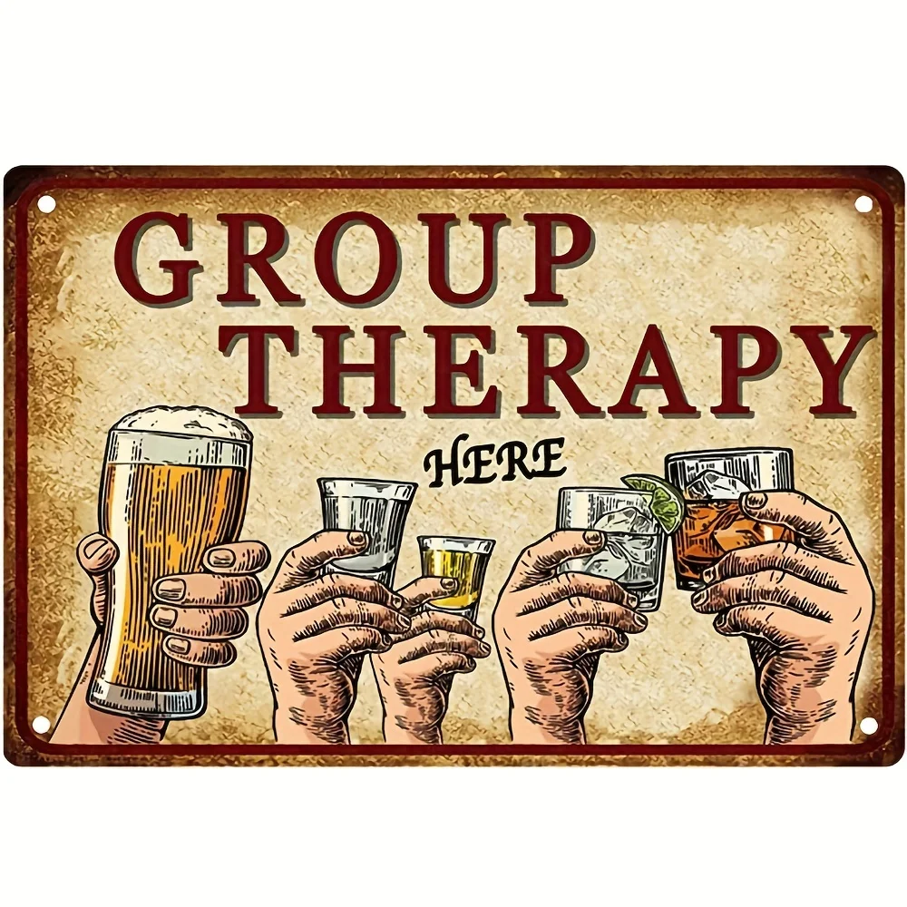 2D Flat Vintage Beer Sign Metal Tin - 