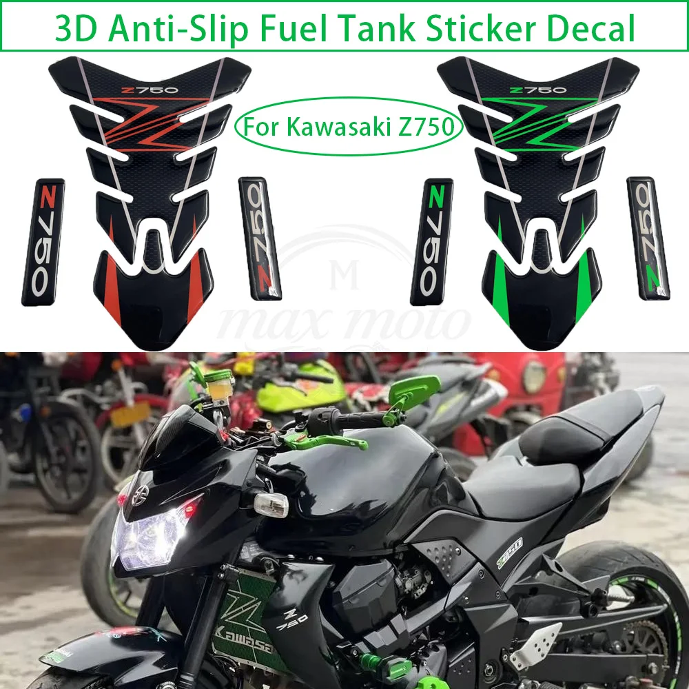 

Z750 Sticker 3D Carbon Fiber Fuel Tank Sticker Decal for Kawasaki Z750 Motorcycle Modification Anti-Scratch Waterproof Film