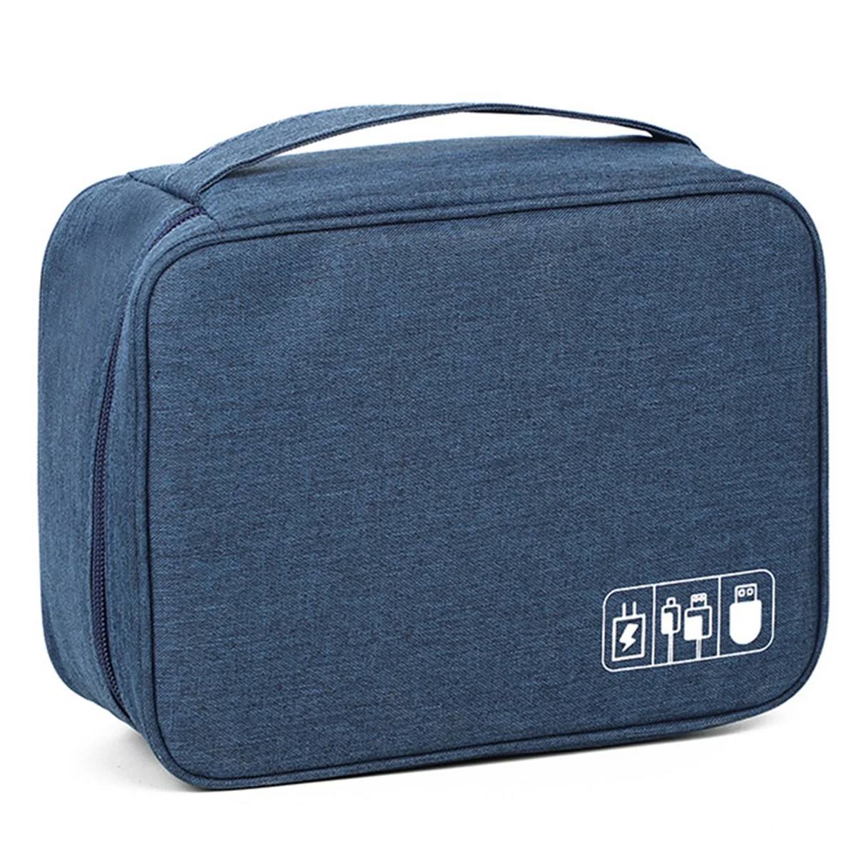 Digital Data Cable Storage Bag Portable Multi-Functional Electronic Accessories Storage Bag,Blue