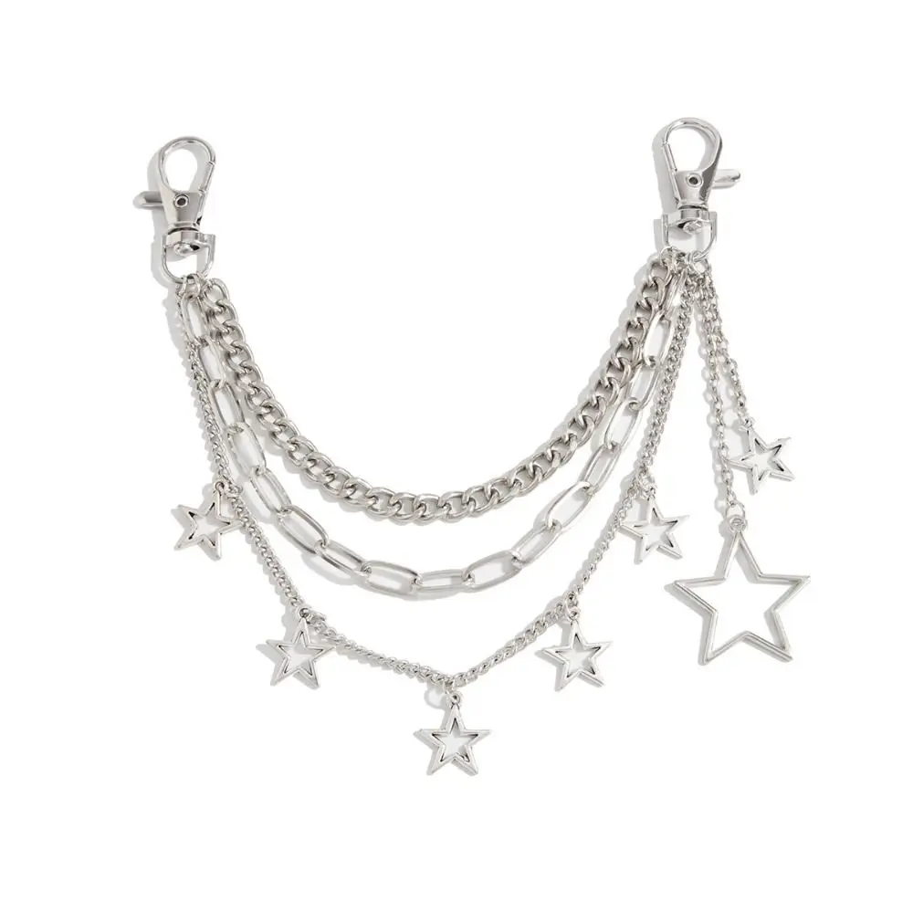 Fashion Multi-layer Bag Chain Metal DIY Handbag Charm Bag Accessories Star Pearl Acrylic Beaded Keychain