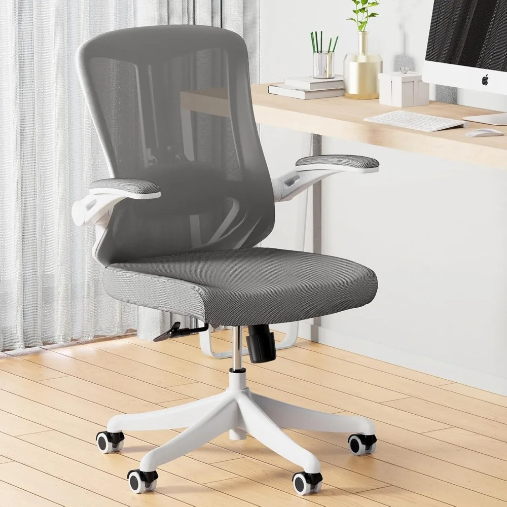 Ergonomic Office Chair - Comfy Desk Chairs With Wheels and Arms College Dorm and Study Bedroom Computer Armchair Gaming Student