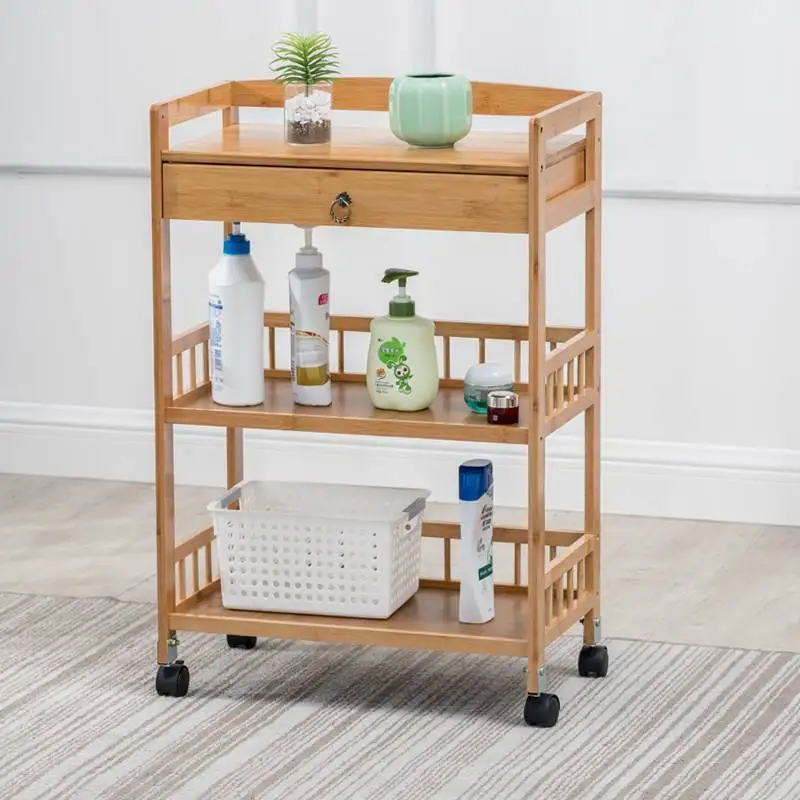 Muebles Auxiliary Storage Salon Trolley Bar Tool Drink Wooden Salon Trolley Hair Spa Machine Muebles Peluqueria Furniture Fg19