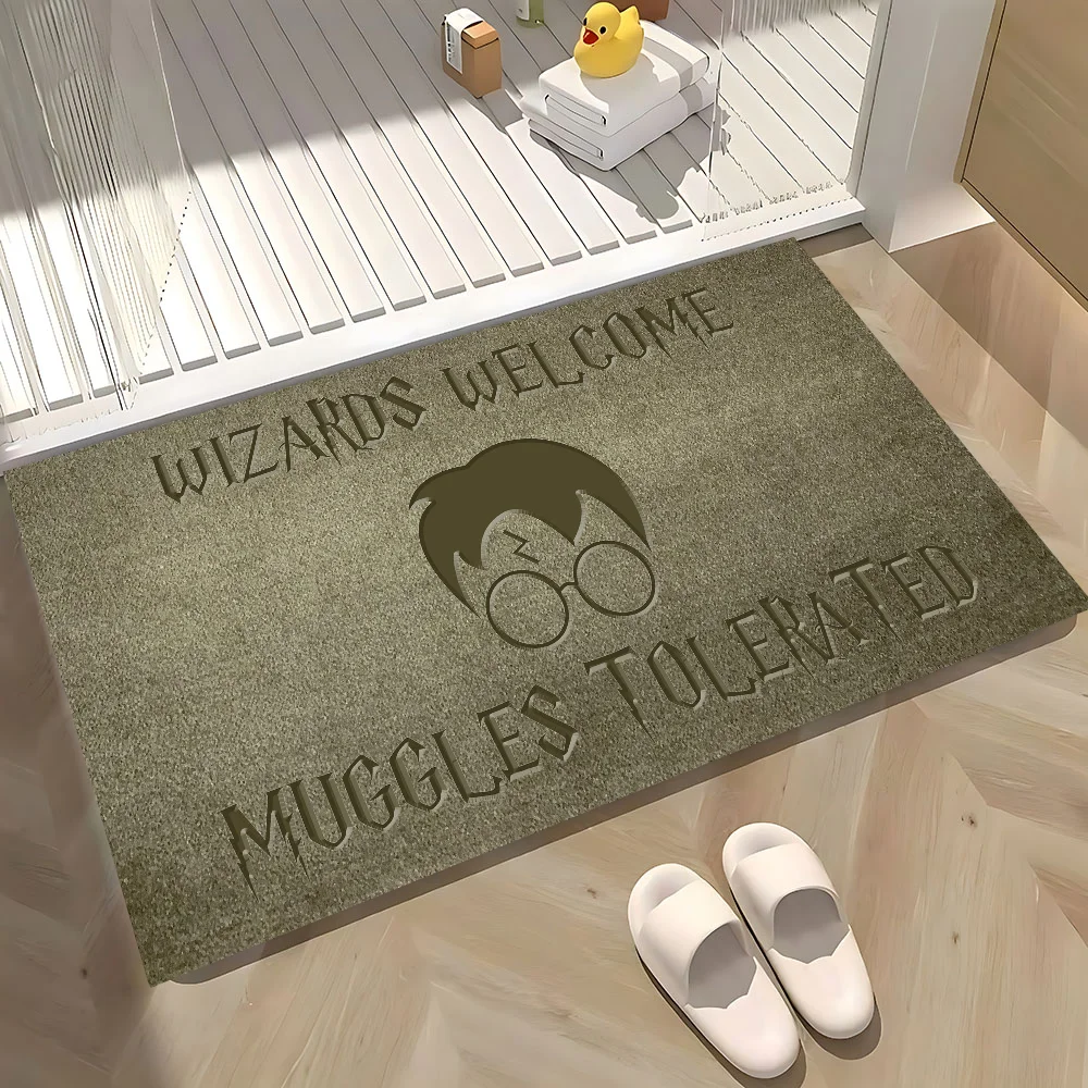 ترحيب Muggles الكلمة حصيرة غرفة الاطفال غرفة نوم الديكور شرفة المضادة للانزلاق ممسحة غرفة المعيشة ترحيب البساط