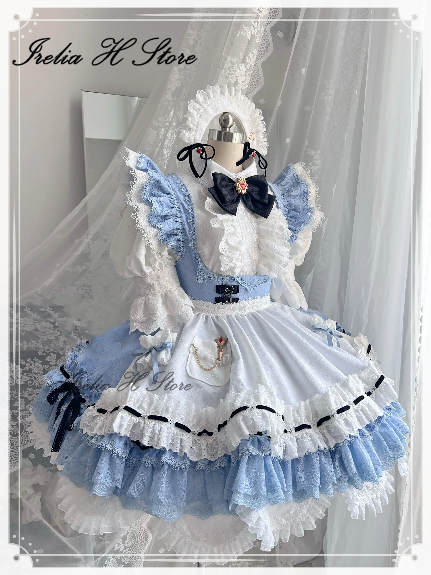 

Irelia H Store Custom size made FF14 Maid Dress from Final Fantasy XIV Housemaid's Apron Dress Cosplay Costume Gorgeous Edition