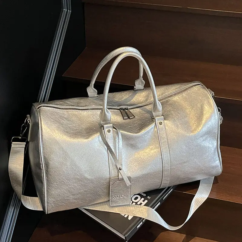

Handheld Travel Bag for Women Large Capacity PU Retro Luggage Bag Sports Bags Fitness Bags Designer Bags Crossbody Bag for Women