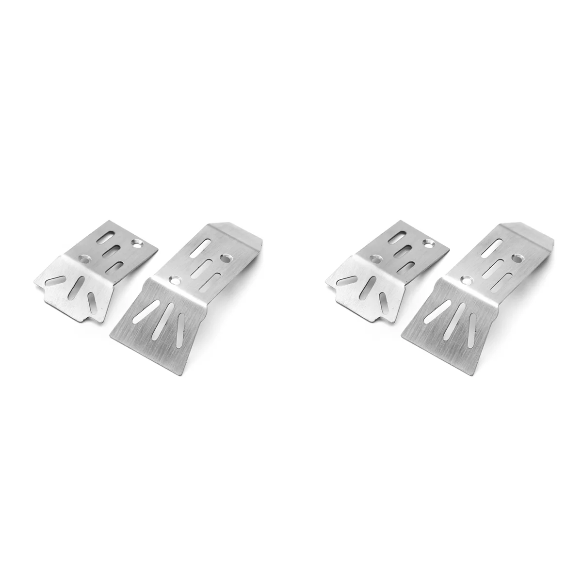 BAAU 2X Racing Stainless Steel Chassis Guard Skid Plate Guard Upgrades Parts Accessories for Arrma 1/18 Grom