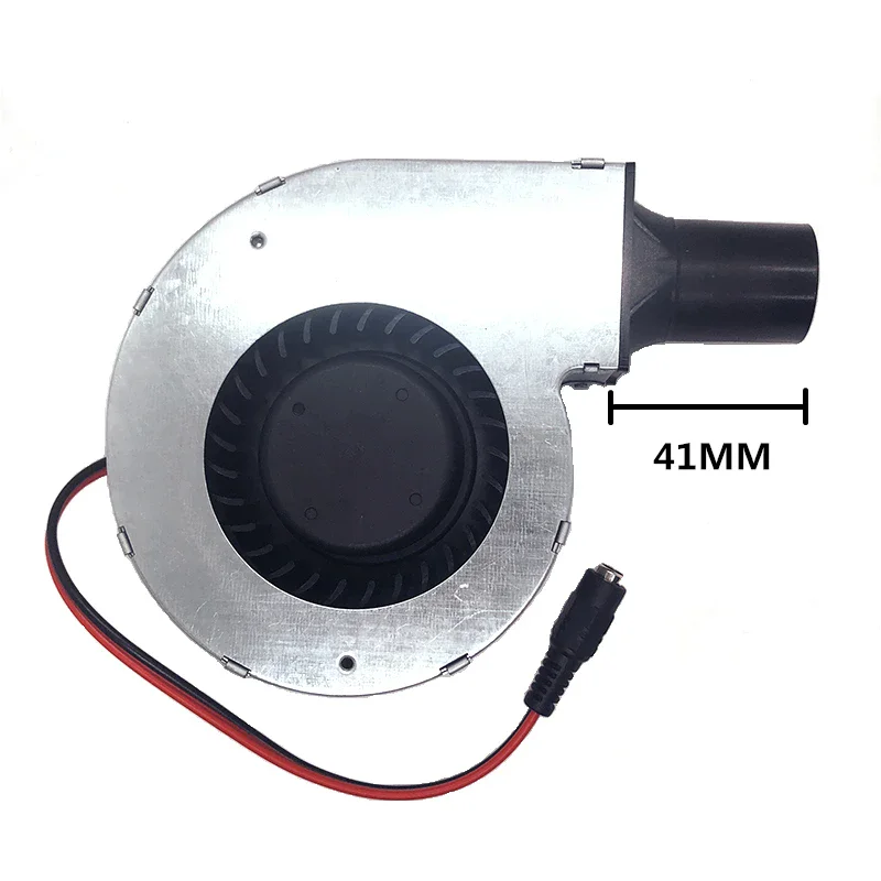 11cm 12V 2A iron blower fan with 220V speed control power supply suitable for outdoor barbecue blowing and exhaust fan