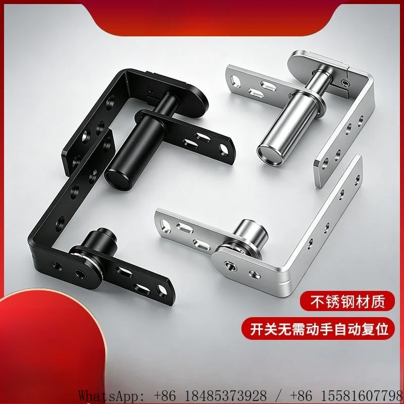304Stainless Steel Two‑Way Self‑Return Pivot Hinge Auto‑Close Swing Hinge for Bar Half Door Hidden Cabinet Door Hardware Fitting