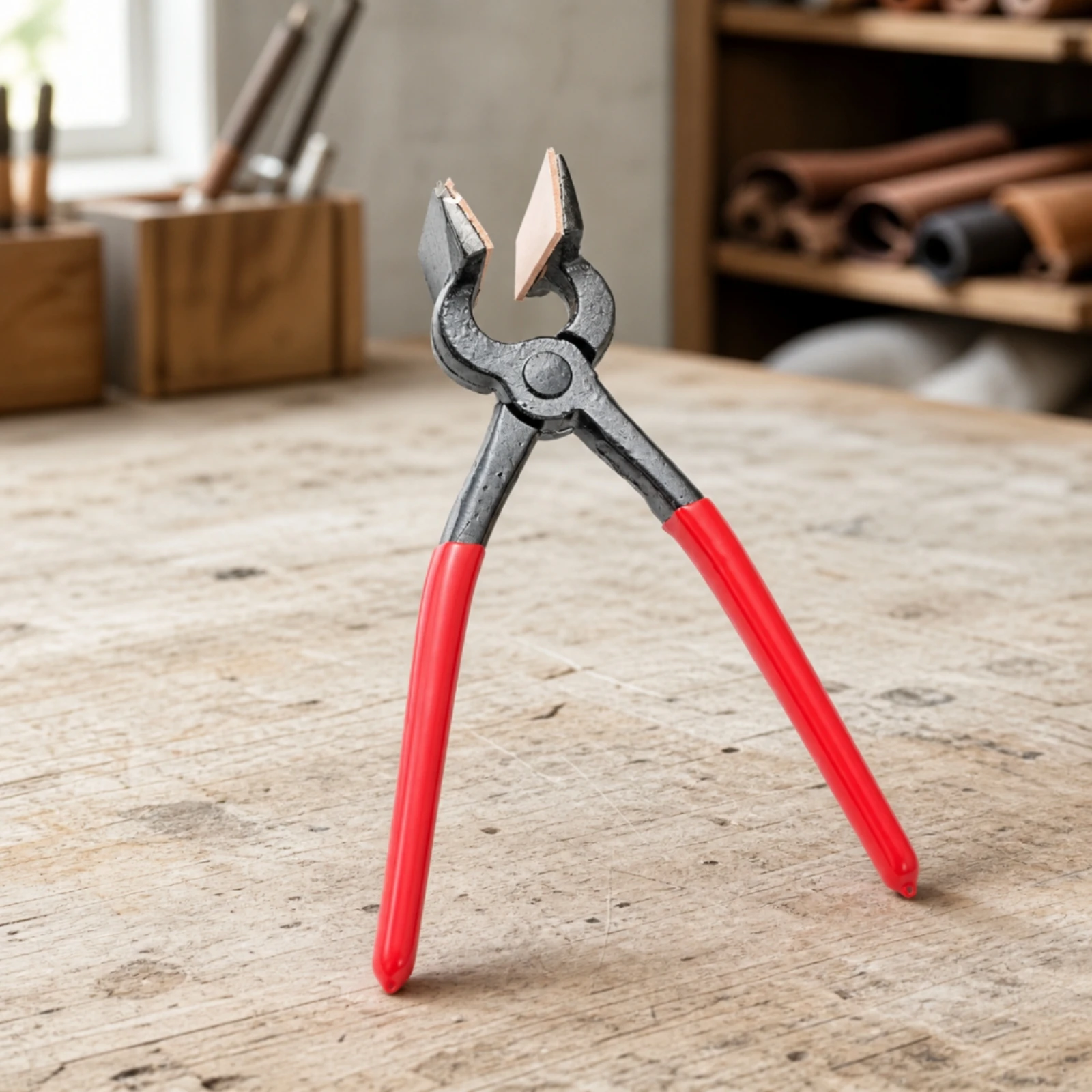 Leather Edge Folding Plier Scratch-Resistant Leather Creasing Plier Flattening Pliers Handheld Leatherworking Tool Non-Slip