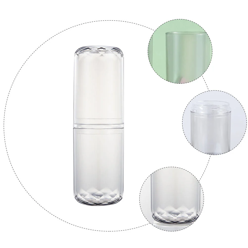 1Pcs Travel Toothpaste Holder Transparent Portable Toothbrush Cup Compact Lightweight Wash Storage Container Bathroom Use