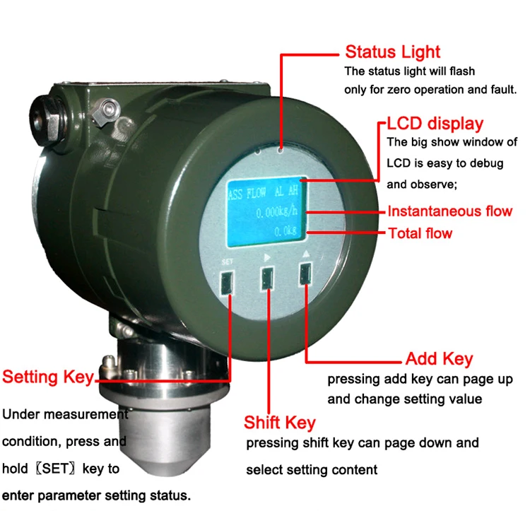 TLF ステンレス鋼 0.2% 精度 チューブセンサー 流体流量計 エチレングリコール U 字型 コリオリ質量流量計 DN25