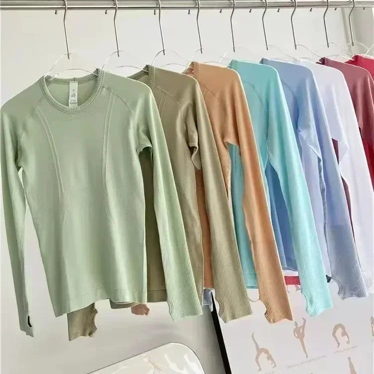 

Lemon Women Swiftly Tech Seamless Slim Fit Yoga T-Shirts Fitness Running Long Sleeve Sport Crop Top Gym Blouses Sportswear