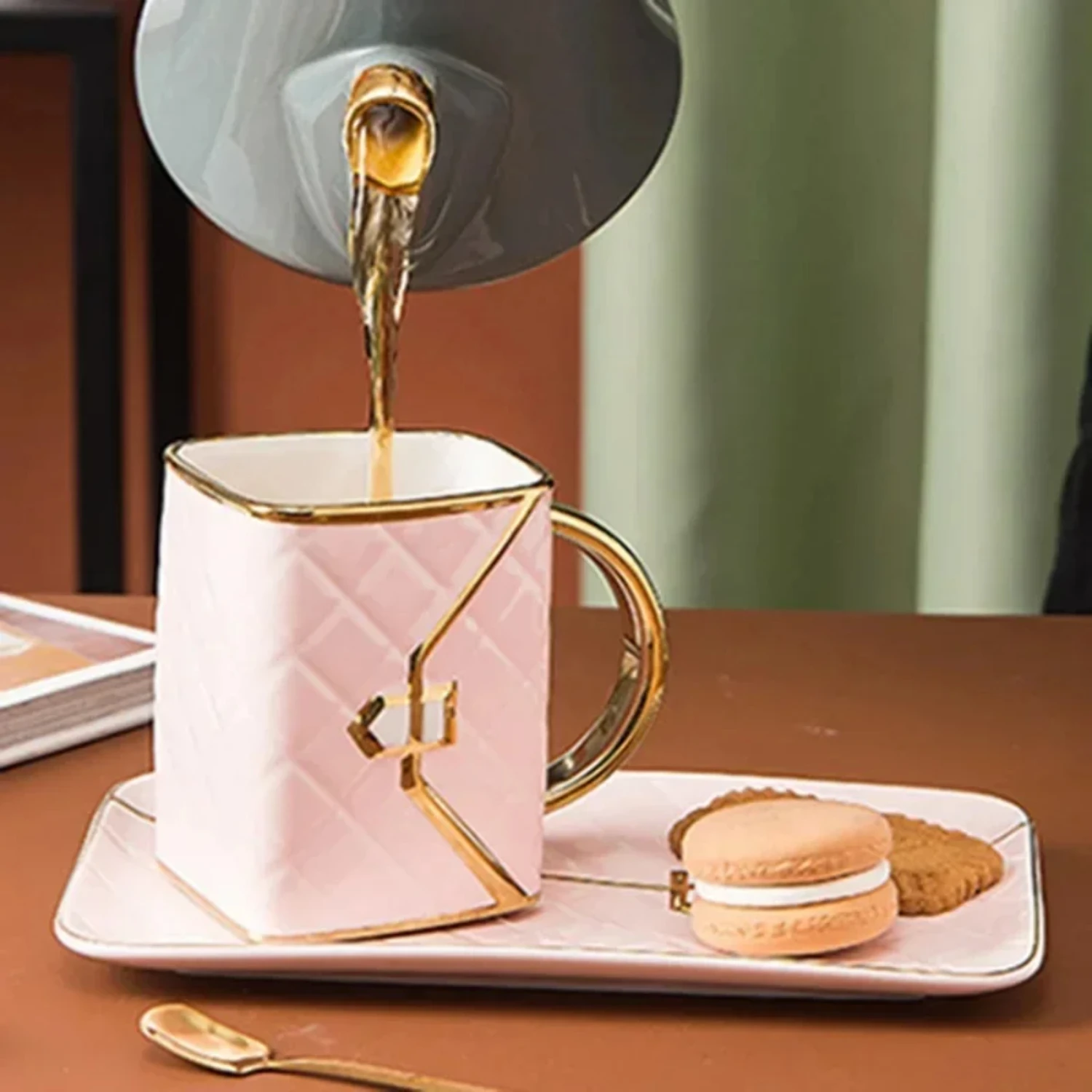 

Creative Ceramic Mugs Bag Shaped Luxury Coffee Cups Sets Scandinavian Handbag Cups Elegant Personalized Business Gift Drinkware