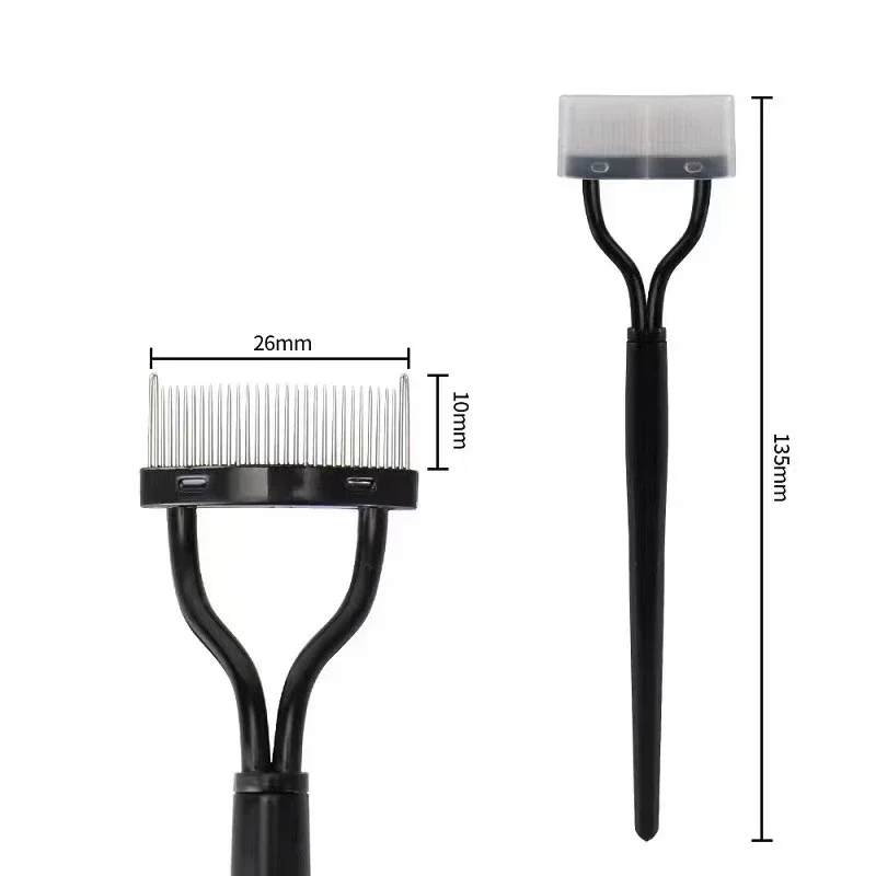 Pinsel Kamm Lash Edelstahl Wimpern Tragbare Wimpern Mascara Curl Auge Kämmen Werkzeuge Wimpern Curler Make-Up Lash Separator