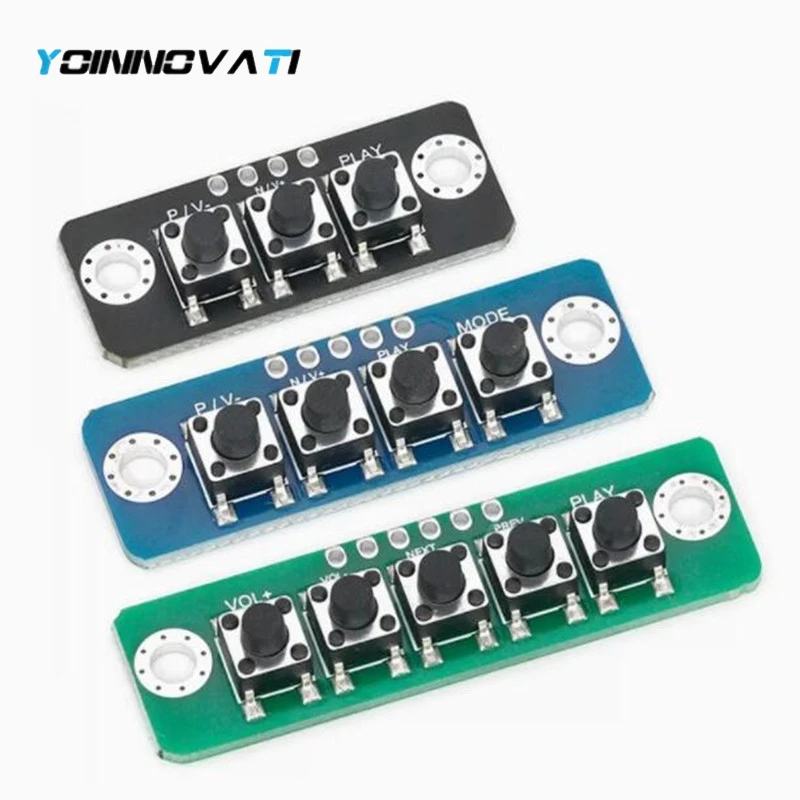 3/4/5 bit Independent Button Module MCU External Button Module Micro Switch ButtonBoard For BT Power Amplifier ButtonBoard
