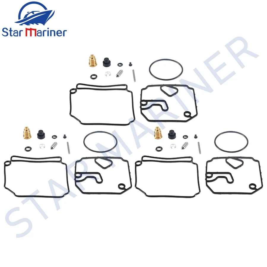 6H1-W0093-01 1Set Carburetor Repair Kit For Yamaha Outboard Motor Engine 2T 75HP 80HP 90HP Sierra 18-7291 6H1-W0093-00 6H1-W0093