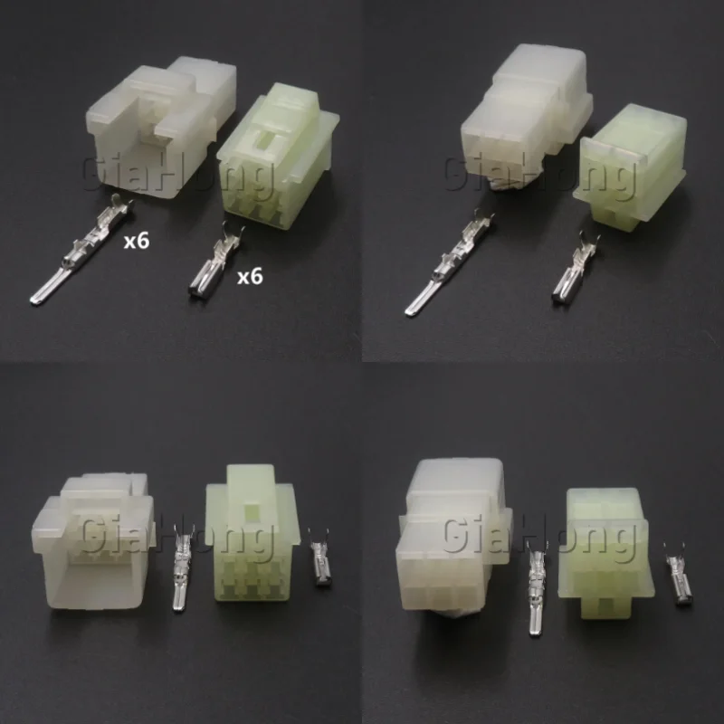 1 Set 6 Ways 6090-1149 AC Assembly Car Wire Connector Auto Male Female Docking Socket 6090-1218 Automobile Unsealed Adapter