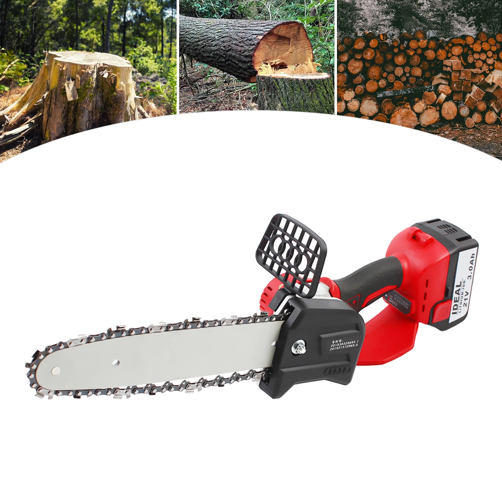 

10 Inch Electric Portable Chain Saw, Small Chain Saw, Battery Chain Saw with Automatic Fuel Dispenser
