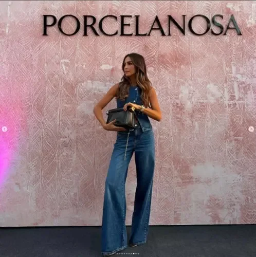 여성 스트릿웨어 데님 베스트 슬리브리스 싱글 브레스티드 디스트레스드 와이드 레그 팬츠 2025 캐주얼 앙상블 2피스 세트