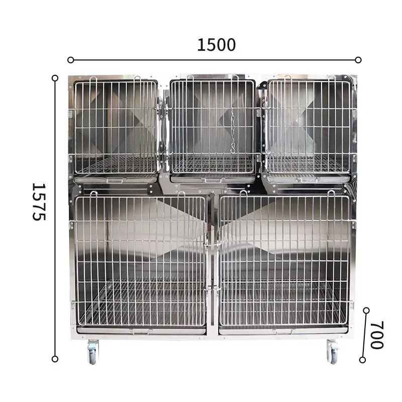 Pet inpatient 304 stainless steel dog  Multi-layer combined infusion Cat and dog hospital foster