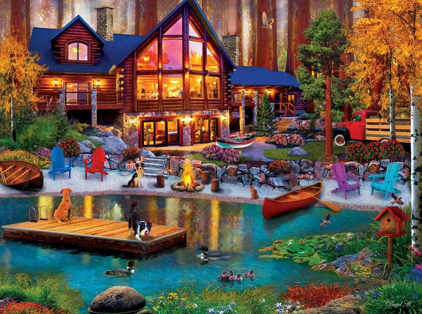 

Adult Cabin in The Cove Jigsaw Puzzle 120/300/500/1000 Pieces Stress Relief Entertainment Toys Landscape Puzzles Christmas Gift
