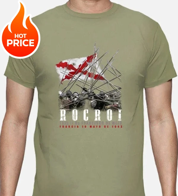 

Spain Battle of Rocroy Men T-Shirt Short Sleeve Casual 100% Cotton Shirts Summer O-Neck Tops Tees