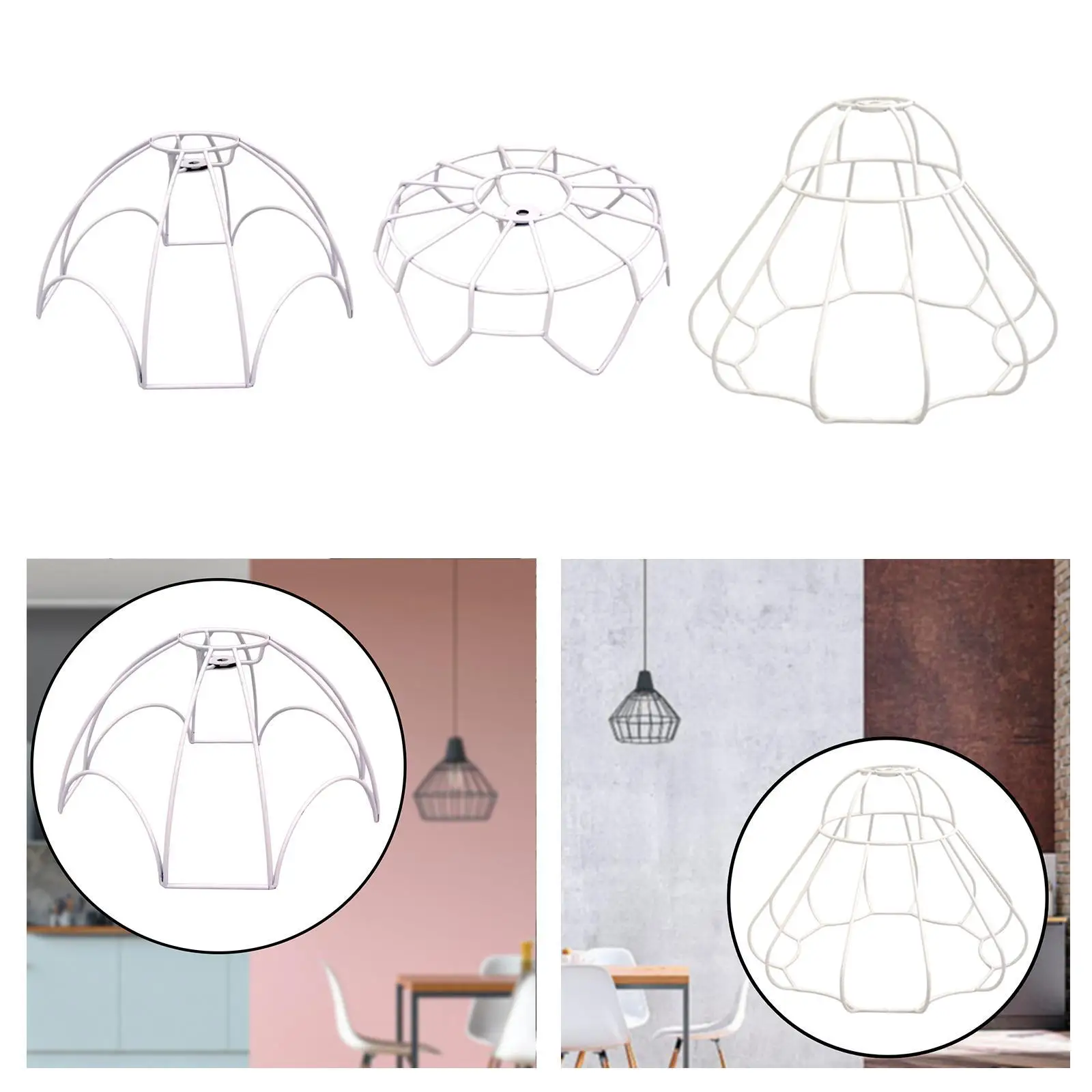 Hanging Pendant Lampshade Pendant Light Cage for Dining Room Hotel Bedroom