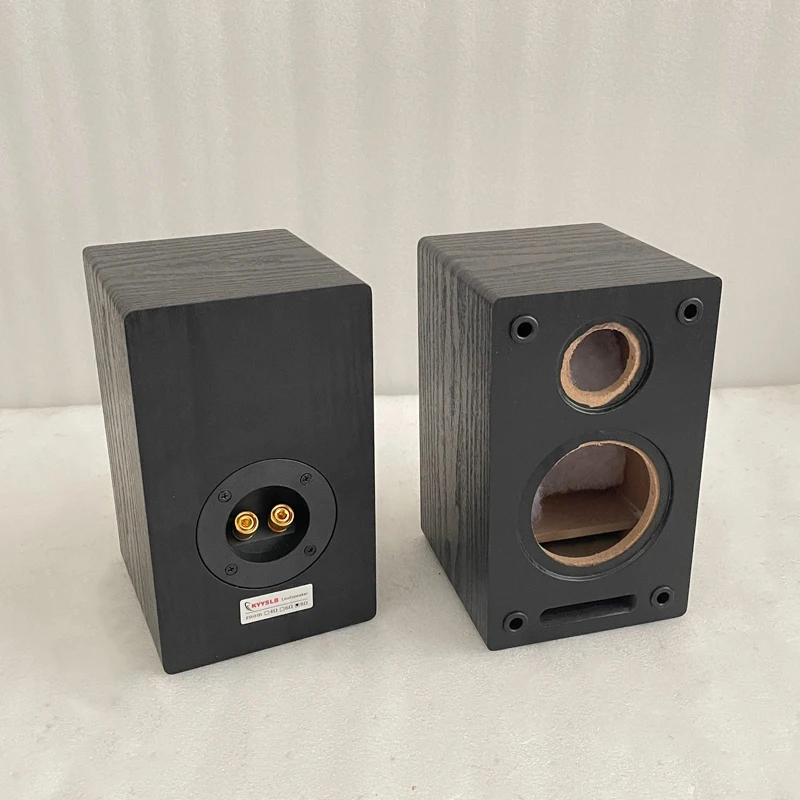 Kyyslb 3 Polegada alto-falante bidirecional caixa vazia escudo diy amplificador caixa de alto-falante de madeira áudio em casa alta fidelidade alto-falante de madeira chassis casa