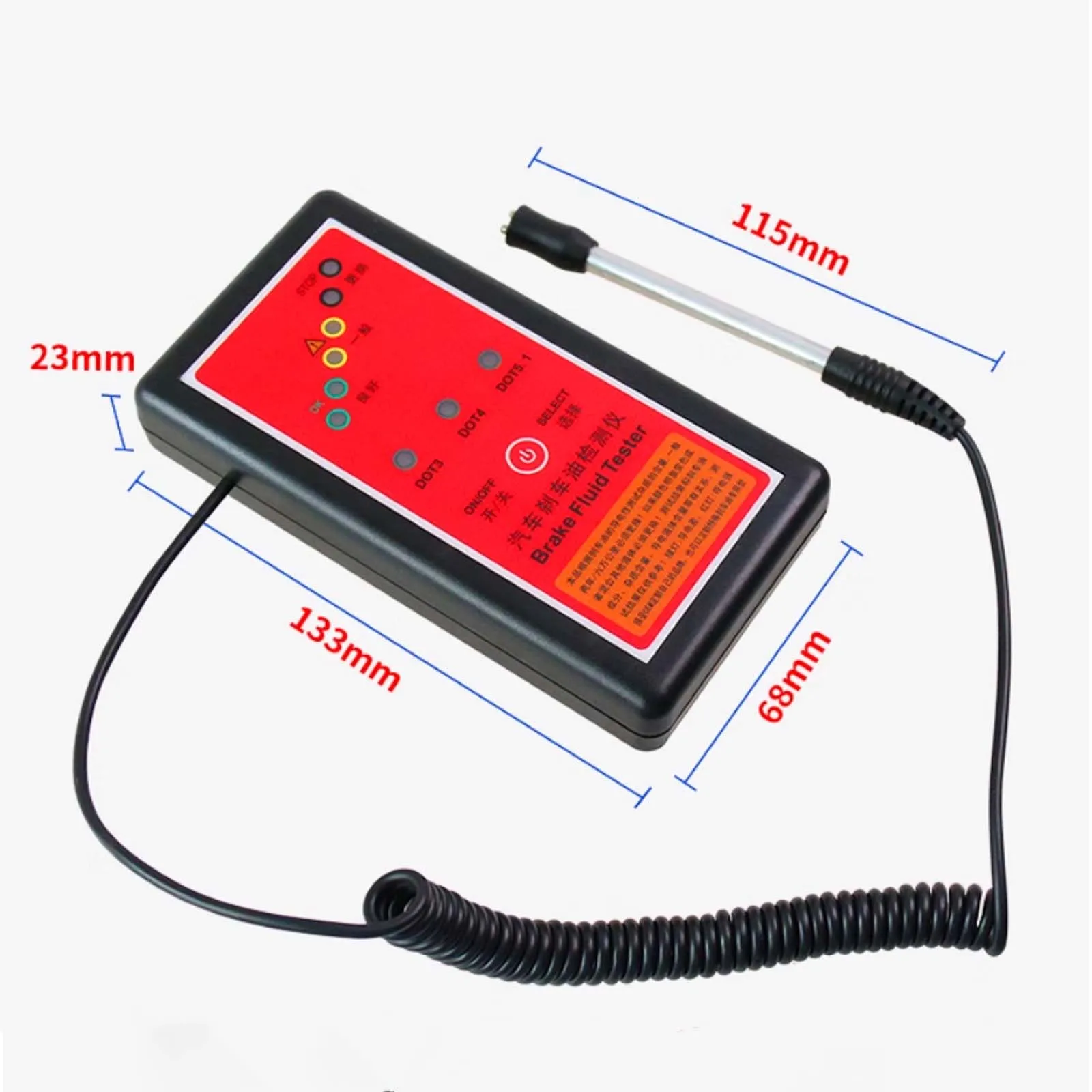 

Automotive Brake Fluid Liquid Tester, DOT3 DOT4 DOT5.1 Brake Liquid Vehicle Diagnostic Testing Detector
