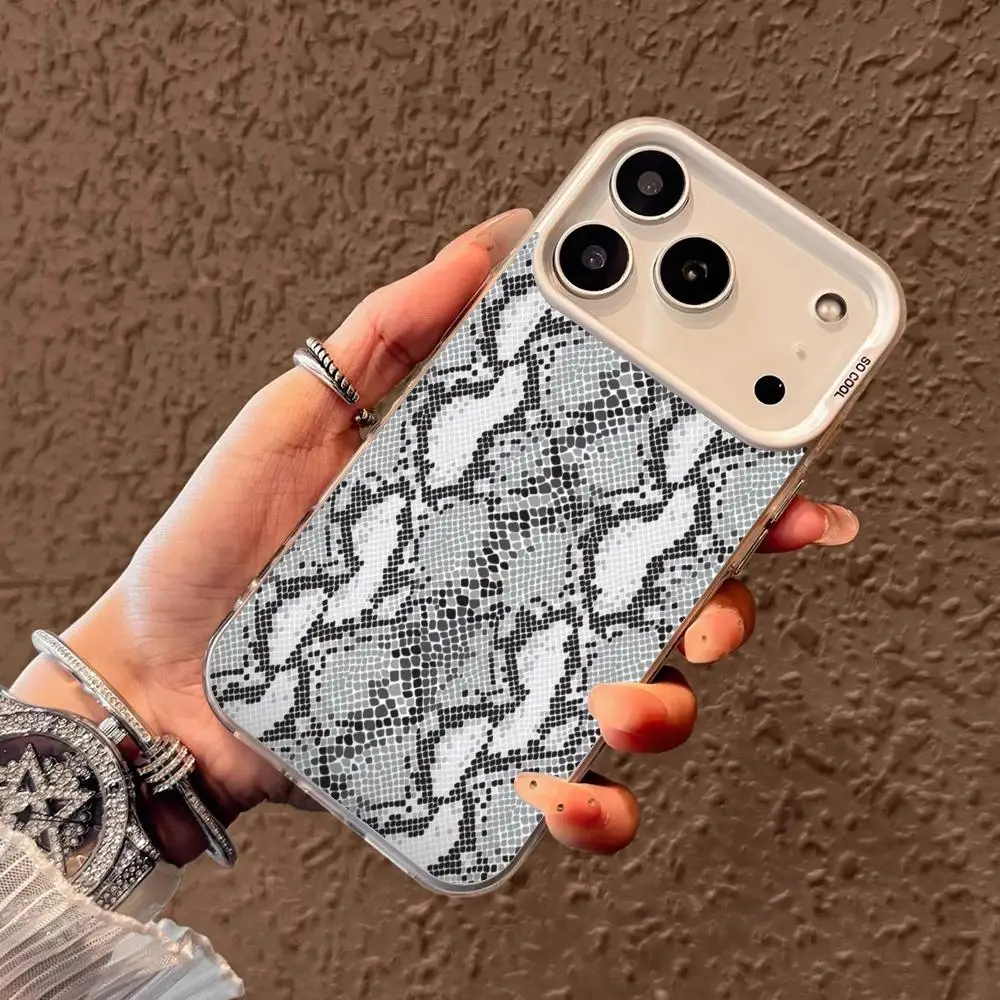 

Snake skin pattern Phone Case case for iPhone17 16 15 14 13 12 11 Pro/ Max/Plus shock-proof rear cover anti-fingerprint