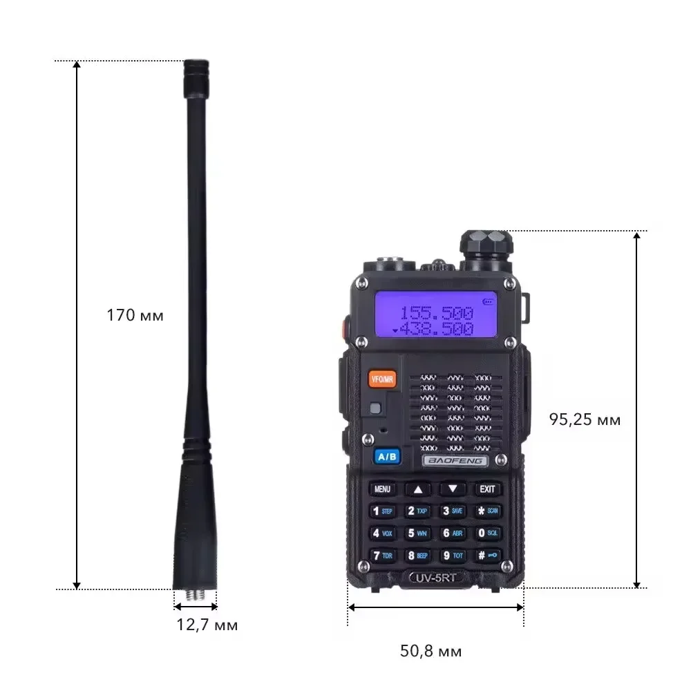 BAOFENG-walkie-talkie de banda Dual, Radio bidireccional, versión mejorada de UV-5RT, 5W, 1800mAh, 136-173MHz, 400-519MHz, tienda oficial