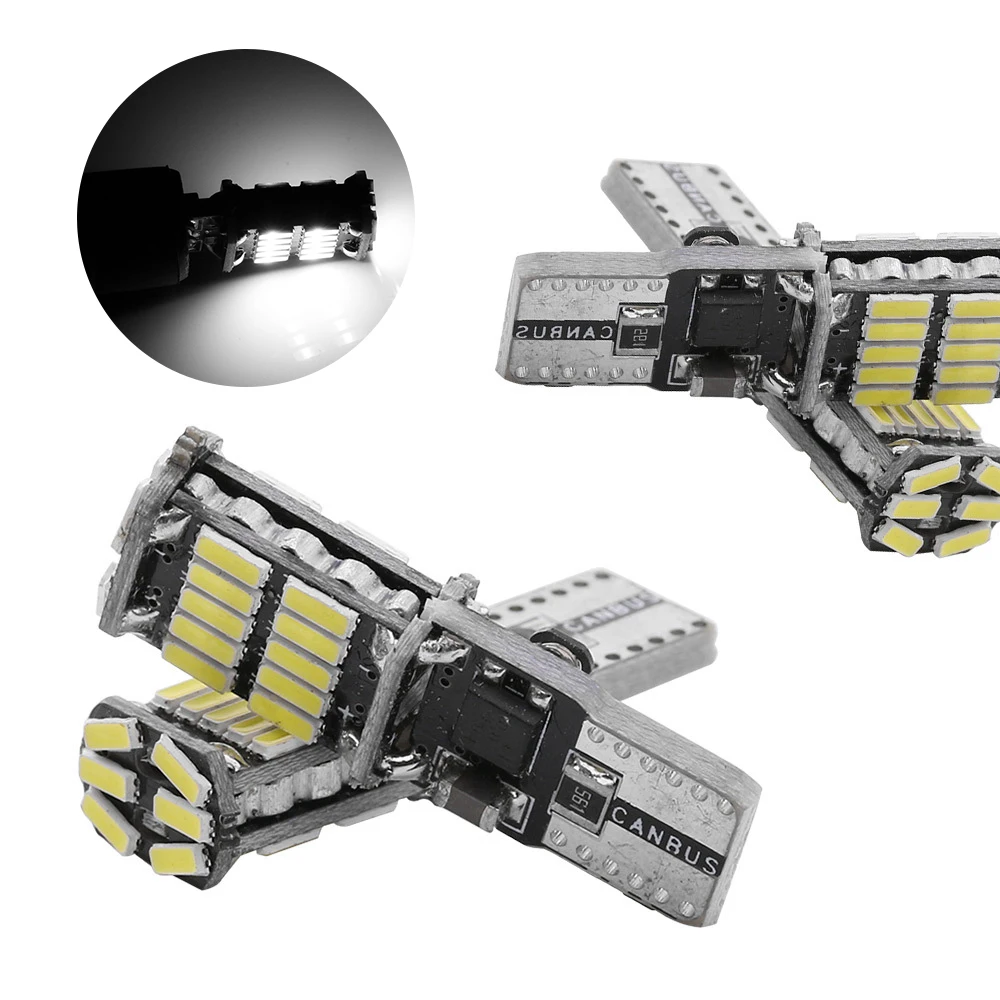 Canbus LEDシグナルライト,テーラードホワイト,T10,w5w,4014,26smd,12v,7000k,1200lm