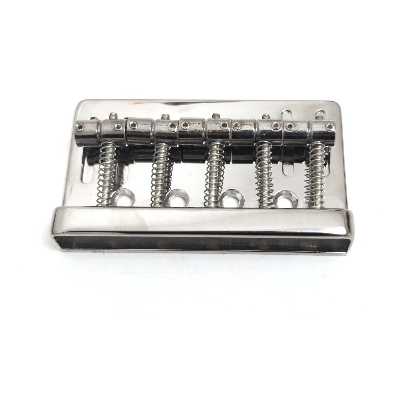 

Bass Guitar Bridge Chrome Metal Fixed Saddle Tailpiece for 5-String Electric Bass Guitar